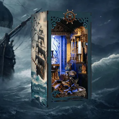 Produktbild von Deep Sea Treasures Diorama Tiefsee aus Holz