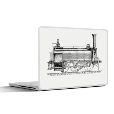 Produktbild von MuchoWow® Laptop Aufkleber Sticker Cover Vintage - Zug - Gleis 40x30 cm - Laptop Dekoration - Selbstklebend
