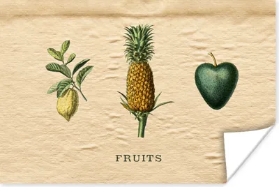 Produktbild von MuchoWow® Poster Obst - Lebensmittel - Ananas 60x40 cm - Schlafzimmerdekoration