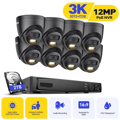 Produktbild von Überwachungskamera - Kamerabeobachtung - Überwachungskamerasystem - 8 Kanäle - 4K CCTV-System