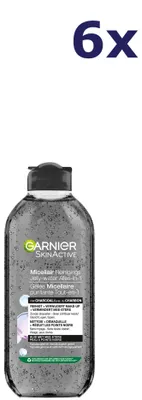 Produktbild von 6x Garnier Micellair Water 400ml Charcoal Reinigingswater