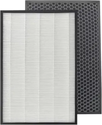 Produktbild von Trade-Shop 2in1 Luftreiniger Filter-Set (HEPA-Filter + Aktivkohlefilter) für Philips AC1214 AC1214/10 AC1215 AC1217 AC1217i AC2729