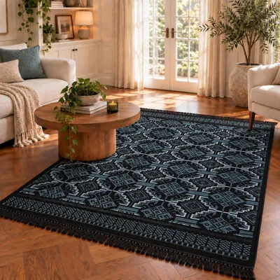 Obrázok produktu pre BiggHome Obojstranný koberec, vzor Kelim, Kilim – moderný vintage dizajn, prateľný