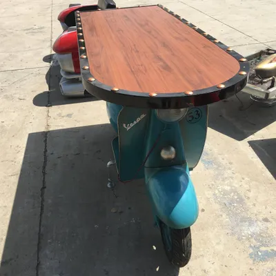 Produktbild von Bartisch Vintage Stehtisch Buffet Konsolentisch Tresen Barregal Tische Roller