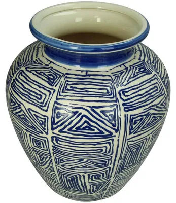 Productafbeelding van HD Collectie vaas, keramiek, blauw, 23,5x23,5x27 cm