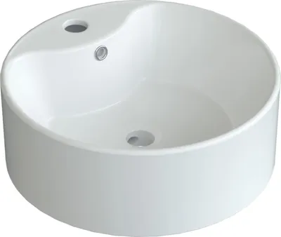 Produktbild von AQUABATOS Aufsatzwaschbecken Waschbecken Keramik Waschtisch Handwaschbecken,mit Überlauf und Hahnloch, Ohne ablaufventil