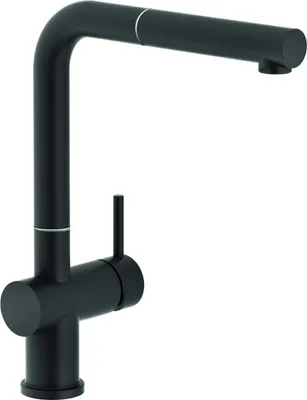 Produktbild von Reginox Armatur R31643 CEDAR BLACK mit ausziehbarem Auslauf / Küchenarmatur / Einhebelmischer / Mischbatterie schwarz
