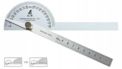 Produktbild von Shinwa 62490 Präzisions-Winkelmesser Doppelarm 100mm