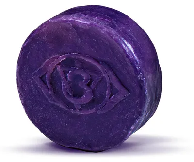 Produktbild von Aromantra Holy Lama - Chakra Seife Drittes Auge 11,5x9,5cm - Aus Kokosöl Handgemacht - Duft Lavendel & Jasmin - Vegane Naturseife