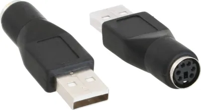 Image de InLine® 33102K Adaptateur USB PS/2, USB prise A sur PS/2 prise femelle