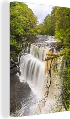 Obrázek produktu pro OneMillionCanvasses® - Plátno na zeď - 90x140 cm, Opuštěné vodopády v řekách národního parku Brecon Beacons, nástěnná dekorace - fotografie na plátně - - dekorace na zeď - ložnice