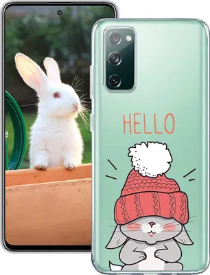 Produktbild von Hülle für Samsung Galaxy S20 FE, transparente Silikonrückseite, Kaninchenhut