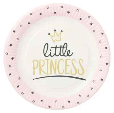 Produktbild von Teller, Pappe rund Ø 23 cm "Little Princess"