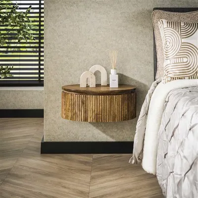 Produktbild von Hoyz Collection - Wave Runder Nachttisch - Farbe Mangosand