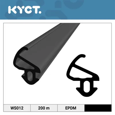 Produktbild von Fensterdichtung EPDM Schwarz für PVC Fenster & Türen Gummidichtung WS012 200m