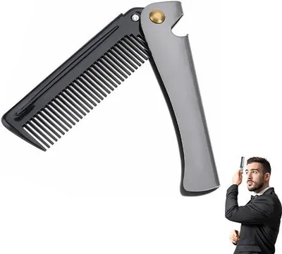 Image de Outil de coiffure - Avec décapsuleur - Pliable - Pour la coiffure - Format de poche - Pour la coiffure à domicile
