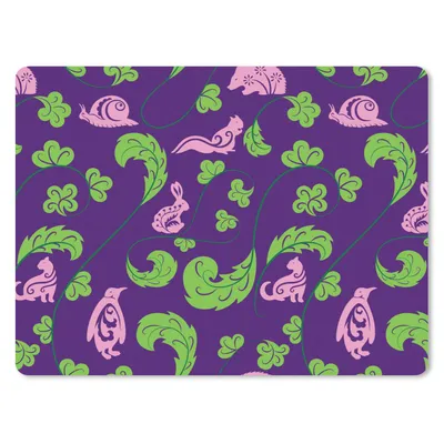 Produktbild von MuchoWow® Mauspad Mousepad Blätter - Tiere - Muster 40x30 cm - Mousepads - Maus Mat - Pad - Mausunterlage - Anti Rutsch