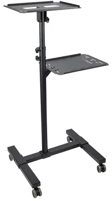 Mobiler Projektor- und Laptopwagen, 2 Ablagen, höhenverstellbar