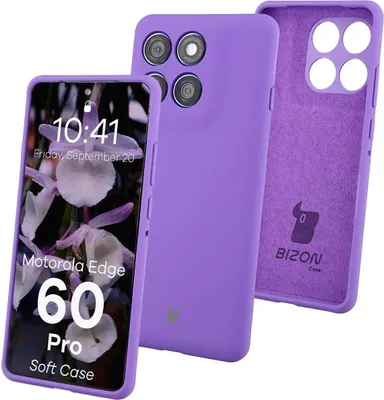 Produktbild von Bizon Schutzhülle Motorola Edge 60 Pro lila