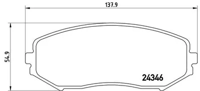 Produktbild von Brembo Bremsbelagsatz, Scheibenbremse Vorderachse P 79 018