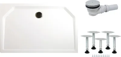 Produktbild von SCHULTE Duschwannen Komplettset ExpressPlus 90 x 160 x 3.5 cm weiß glänzend EP20160 04