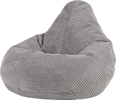 Produktbild von icon Sitzsack-Sessel Bean Bag Flauschig Dalton Für Kinder, Grau, Cord, Kindersitzsack, Groß, Sitzsack Kinder mit Füllung - Hergestellt in Deutschland