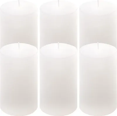Zdjęcie produktu dla Zestaw świec rustykalnych, 11,5 cm, Ø 6,8 cm, biały, 6 szt.