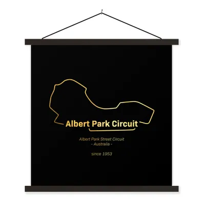 Produktbild von MuchoWow® Textilposter Australien - Formel 1 - Rennstrecke 120x120 cm mit schwarzem Rahmen - Aufhängungsset