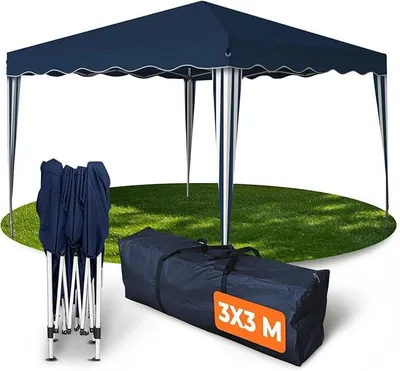 Produktbild von Faltpavillon wasserdicht Dachmaß 3 x 3 m UV Schutz 50+ Pavillon in Blau