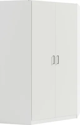 Produktbild von 2-türiger Eckschrank - 117 cm breit - Weiß - BELOMY
