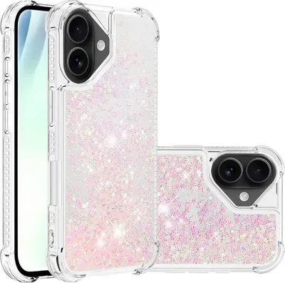 Produktbild von iPhone 17 Hülle - Coverup Liquid Glitzer Back Cover - Pink