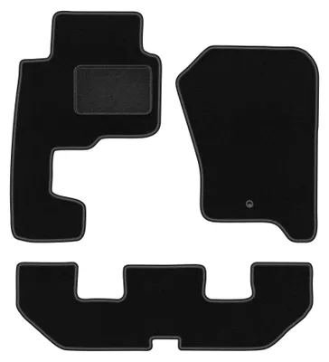 Zdjęcie produktu dla Dywaniki samochodowe welurowe LUX do: Land Rover Discovery III  (2004-2009, Suv 7os) czarne, z mocowaniami