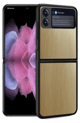 Obrázek produktu pro Pro Samsung Galaxy Z Flip3 5G Pouzdra z nerezové oceli Pouzdro na mobilní telefon Gold Cover New