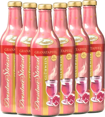 Produktbild von 6x Vorteils-Weinpaket Dresdner Striezel Glühwein Granatapfel - Lausitzer