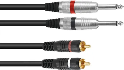 Image de OMNITRONIC Câble adaptateur 2xJack/2xCinch 1,5m sw