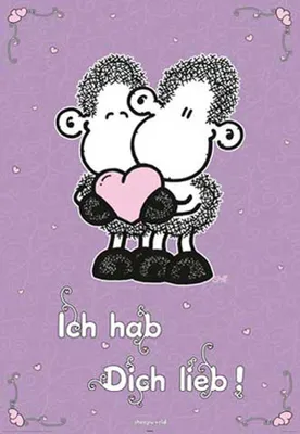 Image de Sheepworld - je t'aime - Impression de poster - Taille 61x91,5 cm
