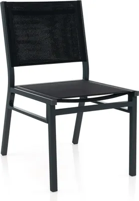 Produktbild von KOMFOTTEU Gartenstuhl mit hoher Rückenle, Bistrostuhl aus Stoff und Metall, Balkonstuhl bis 150 kg belastbar, Terrassenstuhl ohne Armlehnen, Essstuhl für Terrasse, Balkon, Partys (1)
