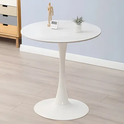 Produktbild von 360HomeTisch Rundtisch Couchtisch für Zuhause Café Hotel und Gewerbe matt weiß