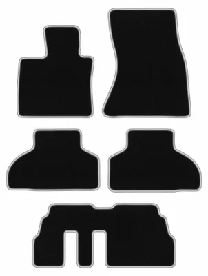 Produktbild von Fußmatten Automatten Velours Schwarz/Silber für BMW X5 F15 2013- Set 5-tlg