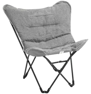 Produktbild von Campingstuhl, Schwerlaststahlrahmen, Gepolsterter Sitz, 34 Zoll Höhe, Bis zu 300 lbs Tragfähigkeit, Faltbares Design