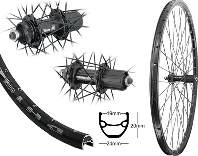 Produktbild von Bärwinkels 28 Zoll Hinterrad Disc 19-622 MTB 8/9/10 fach Hohlkammer Centerlock Industrielager