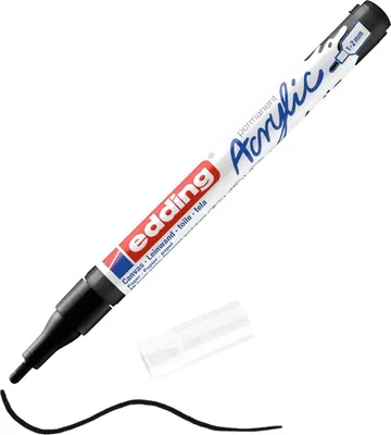 Produktbild von Edding - Acrylmarker EDDing E -5300 f Schwarz | 1 Stück | 10 Stück