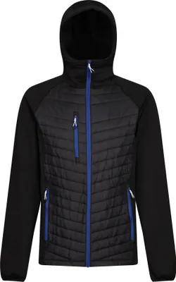 Produktbild von Regatta - Hybridná bunda "Navigate" pre mužov RG9341 (L) (čierna/kráľovská modrá)