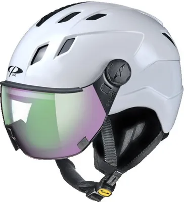 Produktbild von CP Corao + Skihelm white shiny - dl vario lens water pink mirror Unisex Gr. M (56-58 cm) Ski Helmet Snowboardhelm Schutzhelm Wintersport