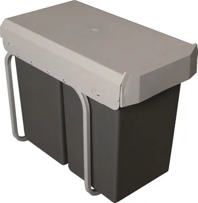 Produktbild von Victory Double Man 2x14L Alugrau/Anthrazit Gestell alugrau, Eimer Anthrazit