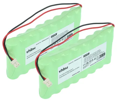 Produktbild von vhbw 2x Akku Ersatz für Visonic GP220AAH8BMX für Alarmanlage, Alarmsystem (2000 mAh, 9,6 V, NiMH)