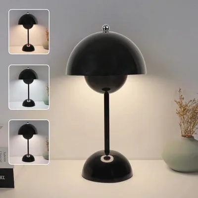 Productafbeelding van Draadloze LED Tafellamp - Touch Dimbaar met 3 Kleurtemperaturen - USB Oplaadbaar voor Slaapkamer en Kantoor