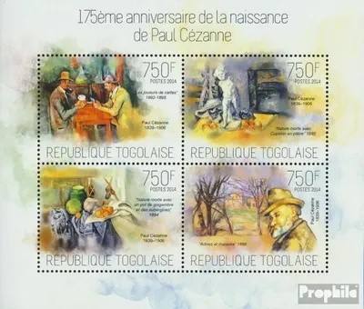 Produktbild von Briefmarken Togo 2014 Mi 5525-5528 Kleinbogen (kompl. Ausgabe) postfrisch Paul Cézanne