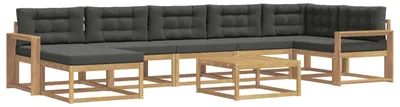 Produktbild von vidaXL Outdoor-Sofagarnitur 8 stk. Weiß und Anthrazit