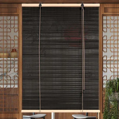 Image de Store en bambou noir - Occultant et protection visuelle pour fenêtres